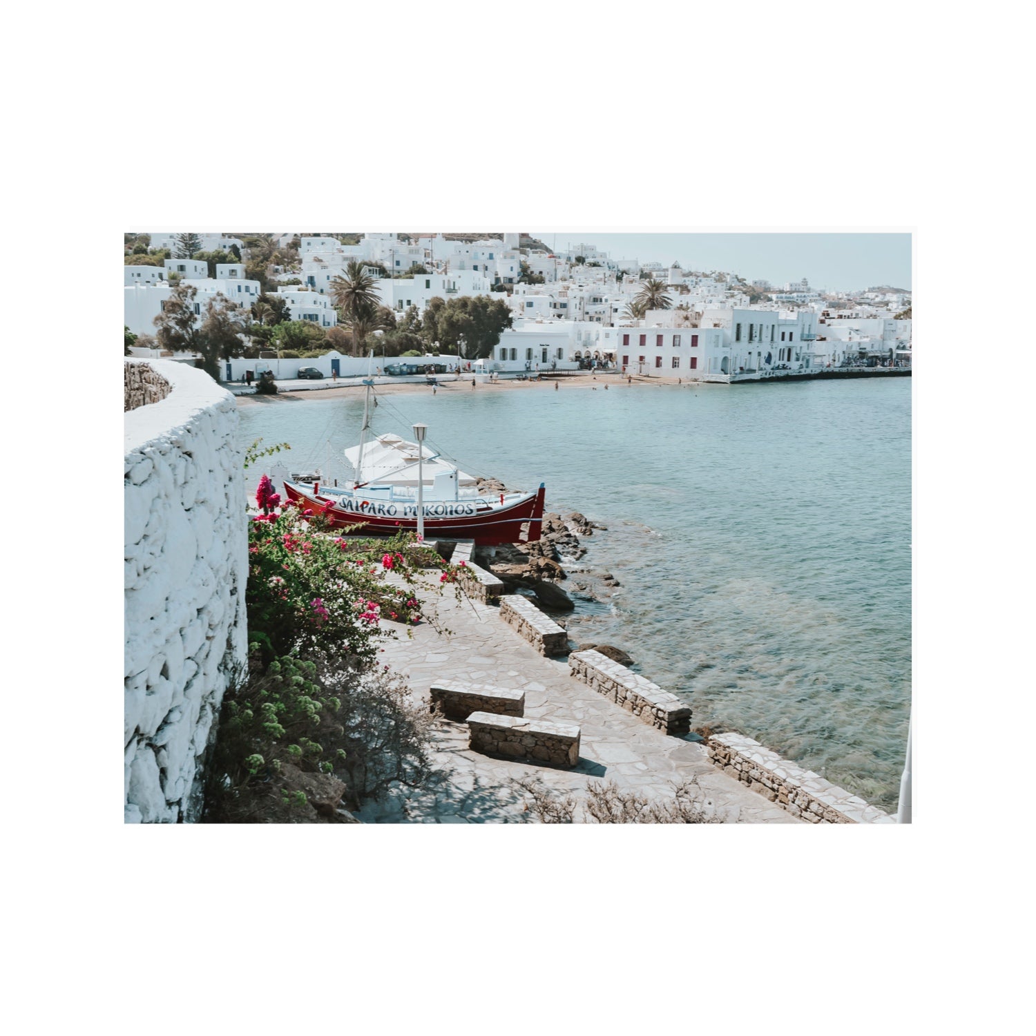 Harika Mykonos Greek island wall art 30 x 40 in unframed fine art canvas