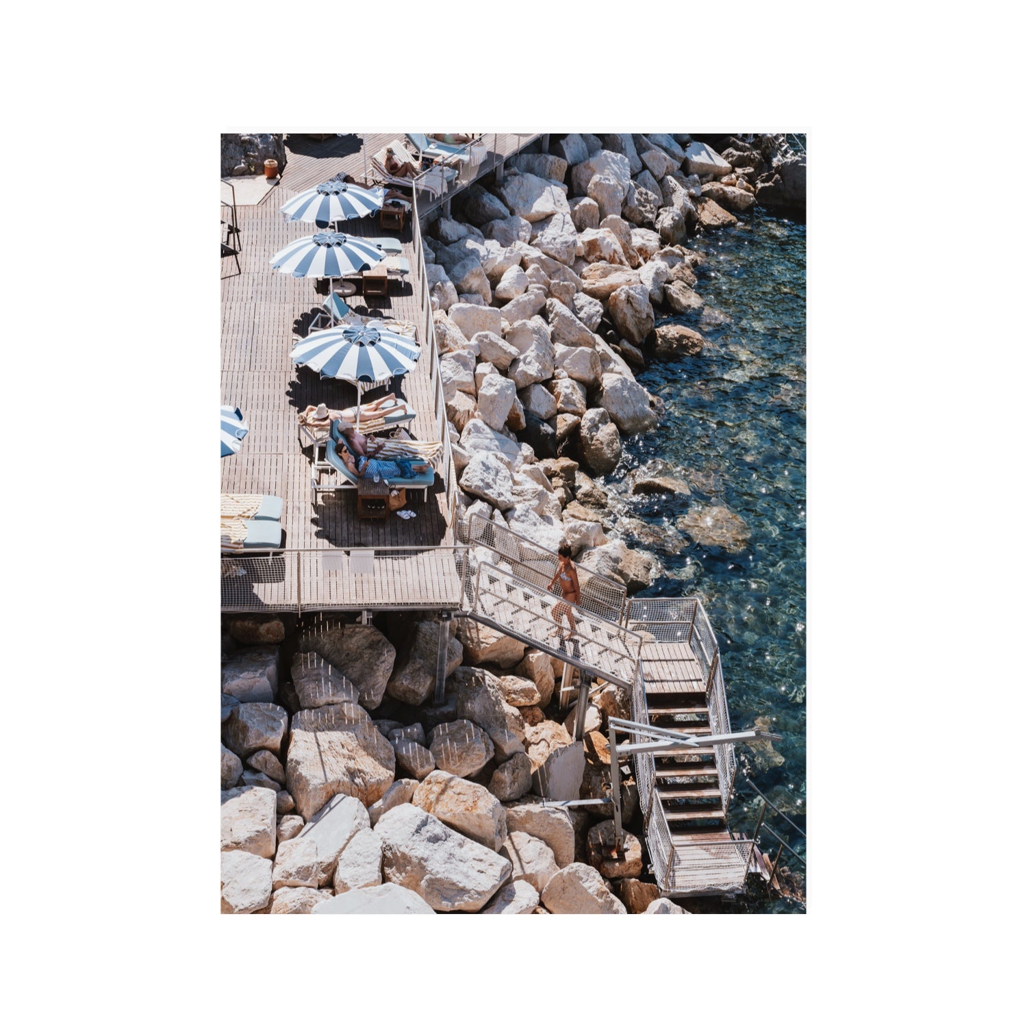 Life On The Shore fine art print, Ischia, Italy, 30 x 40 in, Unframed, Fine Art Canvas