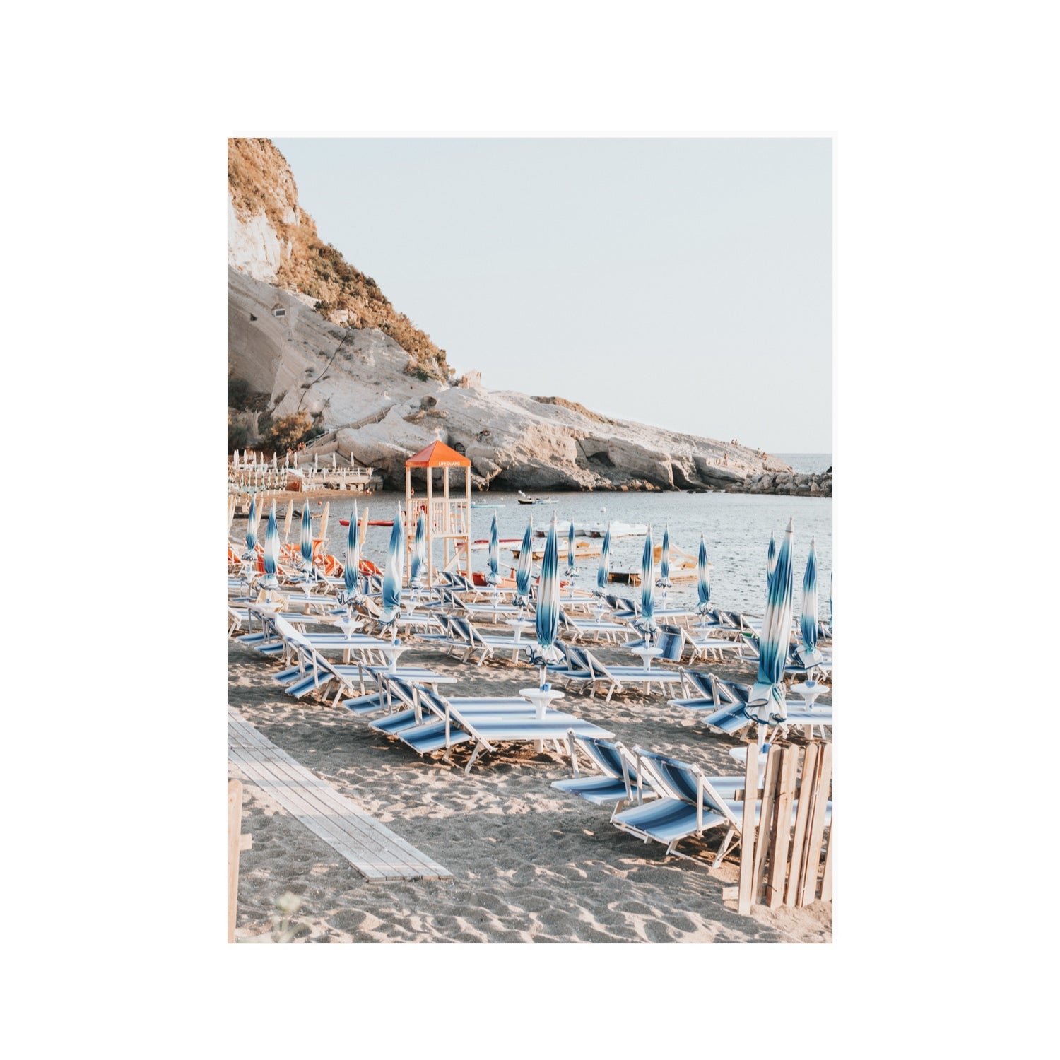 The Golden Hour Ischia Italian coastal wall art 30 x 40 in unframed fine art canvas