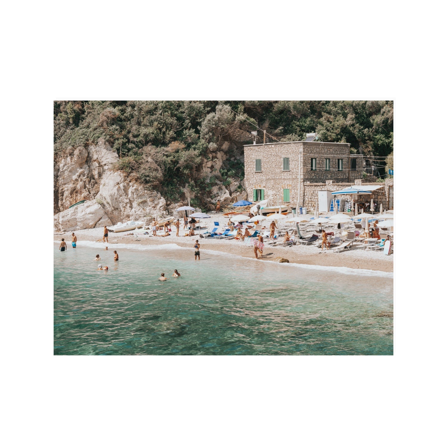 Secluded Sanctuary Nerano Italian Mediterranean decor wall art 30 x 40 in unframed fine art canvas