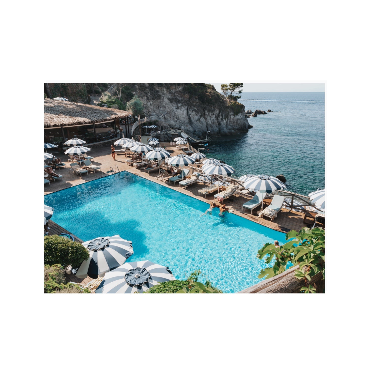 Oceanview Ischia Italian coastal wall art 30 x 40 in unframed fine art canvas
