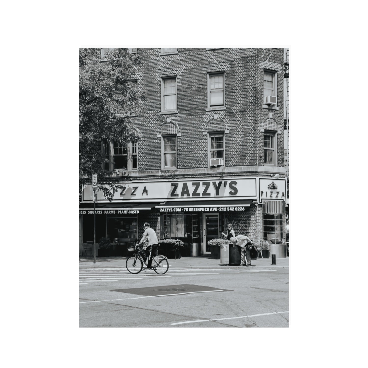 Zazzy's New York NYC Black & White wall art 30 x 40 in unframed fine art canvas