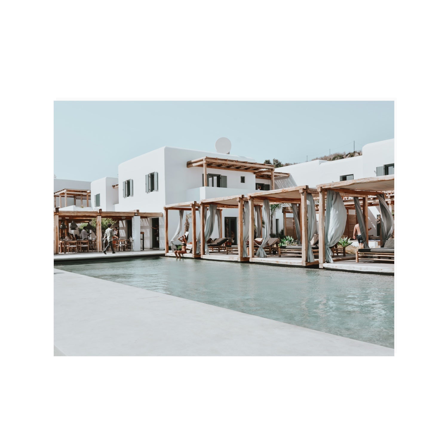 Polytelís Mykonos Greek island wall art 30 x 40 in unframed fine art canvas