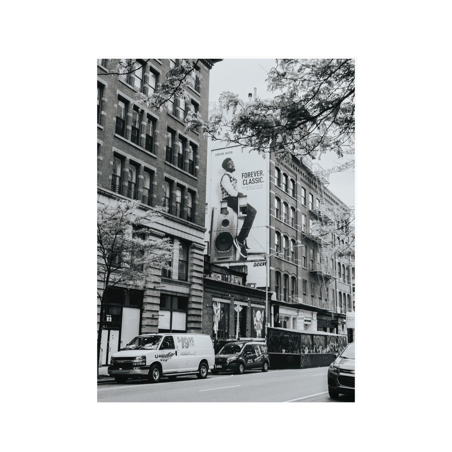 Forever Classic New York NYC Black & White wall art 30 x 40 in unframed fine art canvas