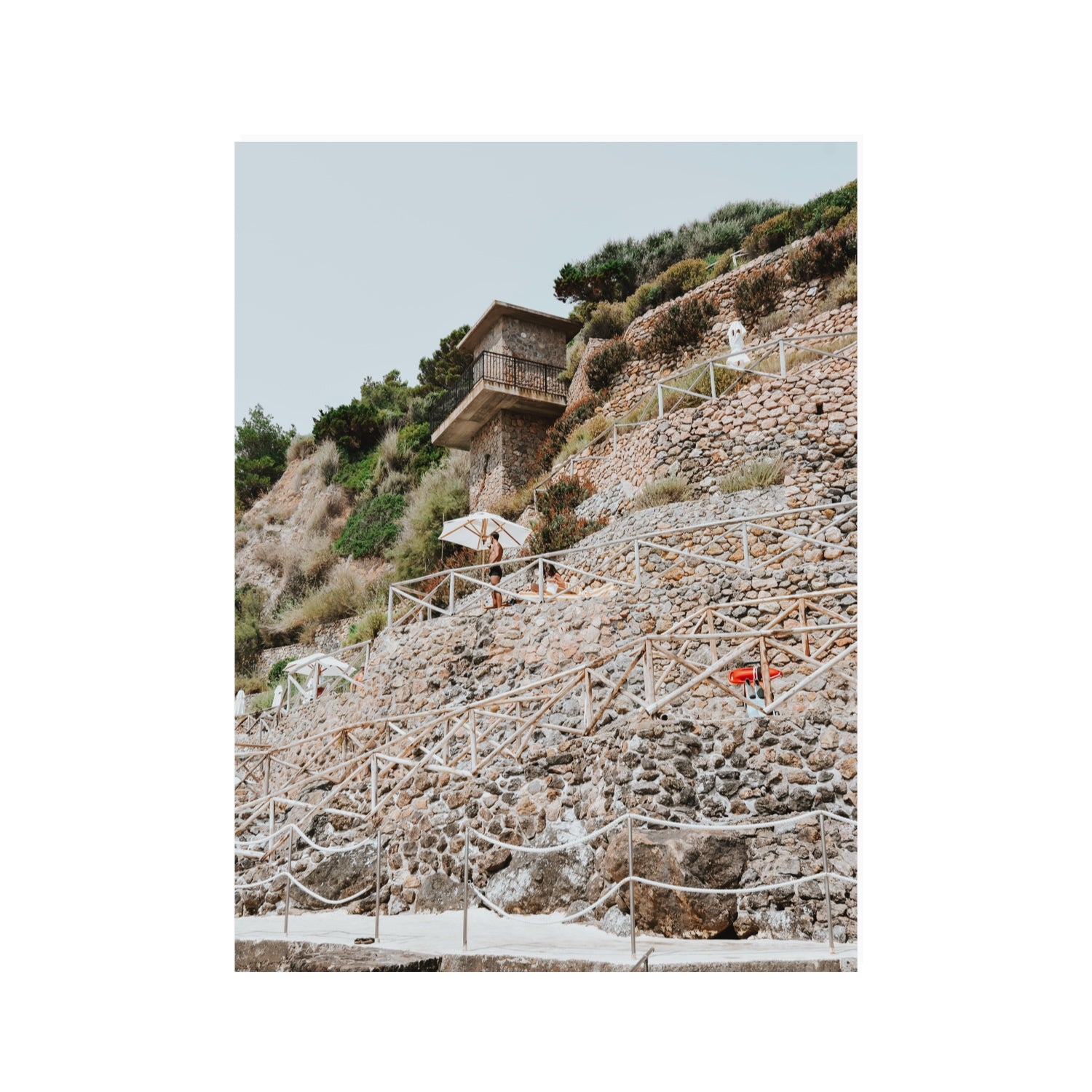 Solitude by the Sea Tuscany coastal Italian wall art 30 x 40 in unframed fine art canvas