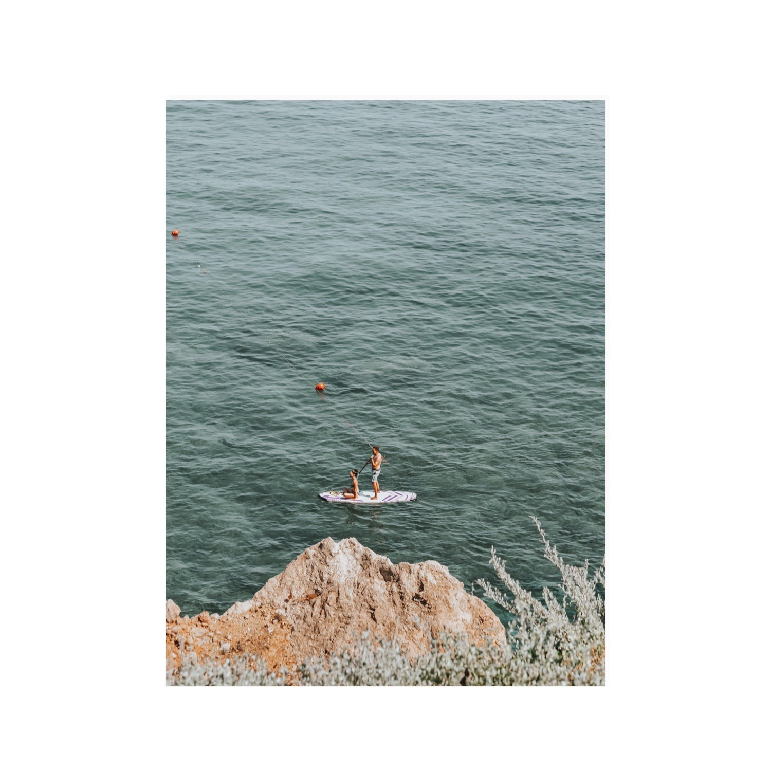 Into The Vibe Without Getting Wet Tuscany coastal wall art 30 x 40 in unframed fine art canvas