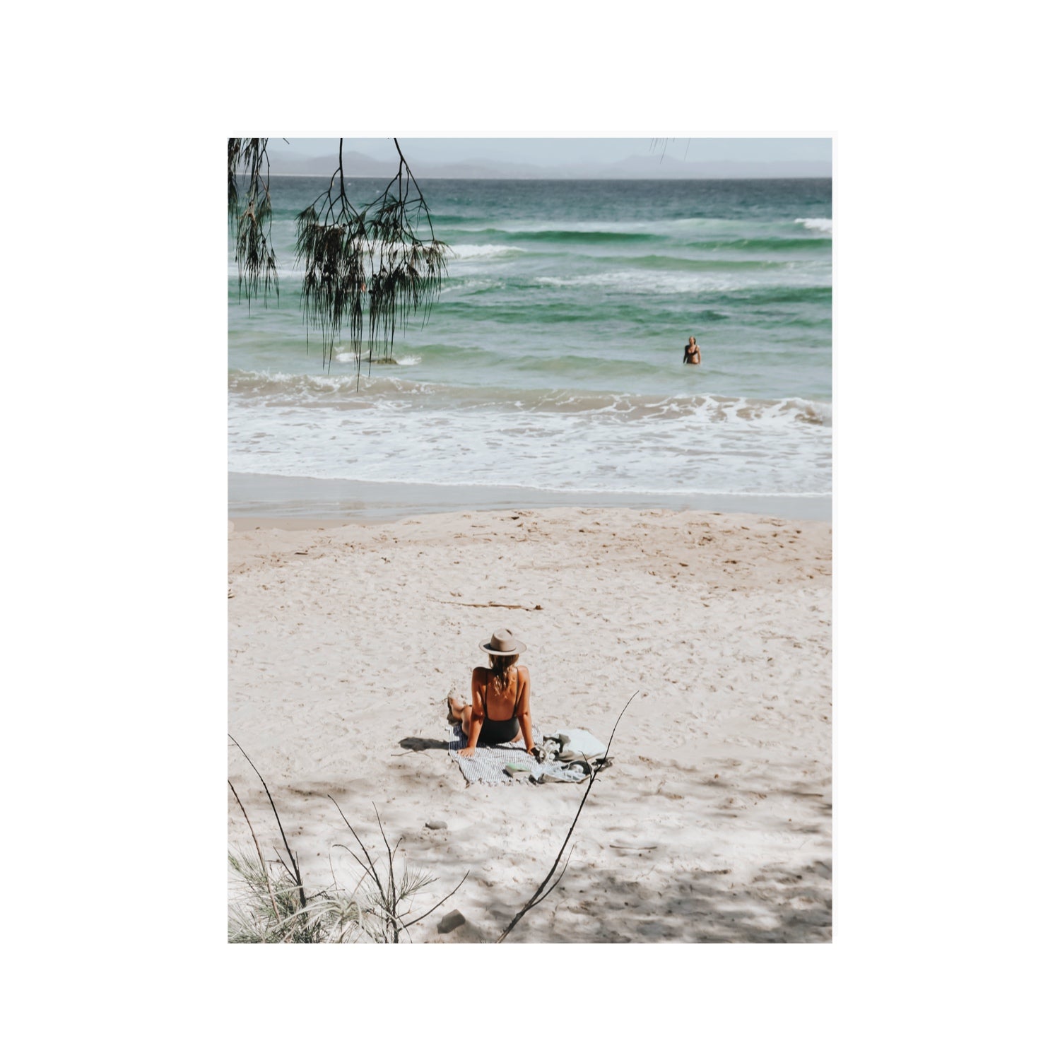 Take It Easy Byron Bay beach coastal decor wall art 30 x 40 in unframed fine art canvas