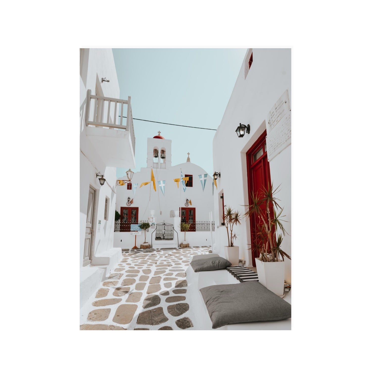 Cycladic Charm fine art print, Mykonos, Greece, 30 x 40 in, Unframed, Fine Art Canvas