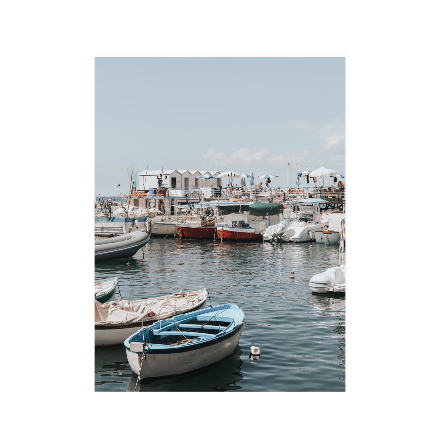 Harbour Hues Sorrento coastal Carousel wall art 30 x 40 in unframed fine art canvas
