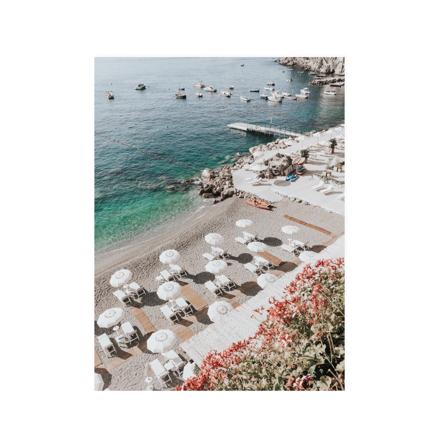 Tranquil Oasis Amalfi coastal wall art 30 x 40 in unframed fine art canvas