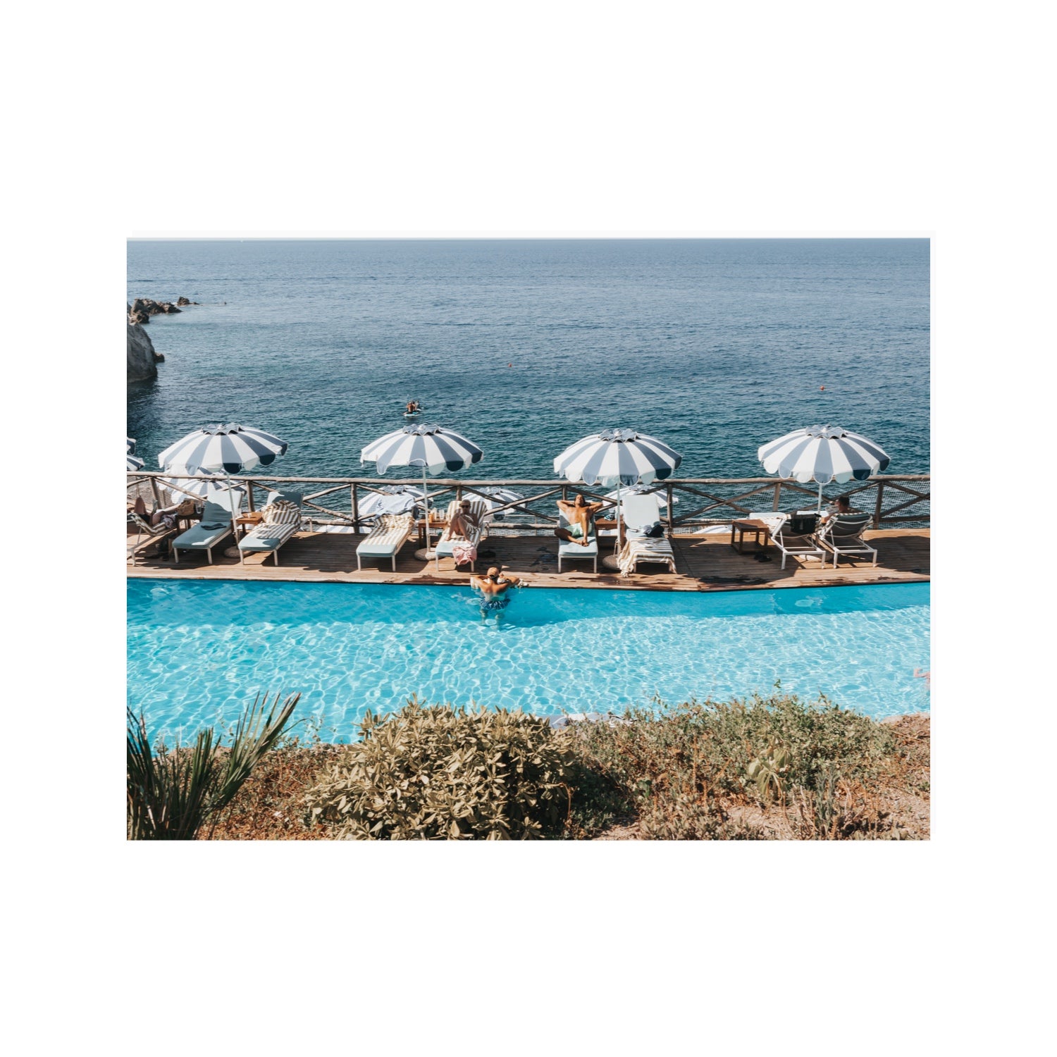 Hues Of Blues fine art print, Ischia, Italy, 30 x 40 in, Unframed, Fine Art Canvas