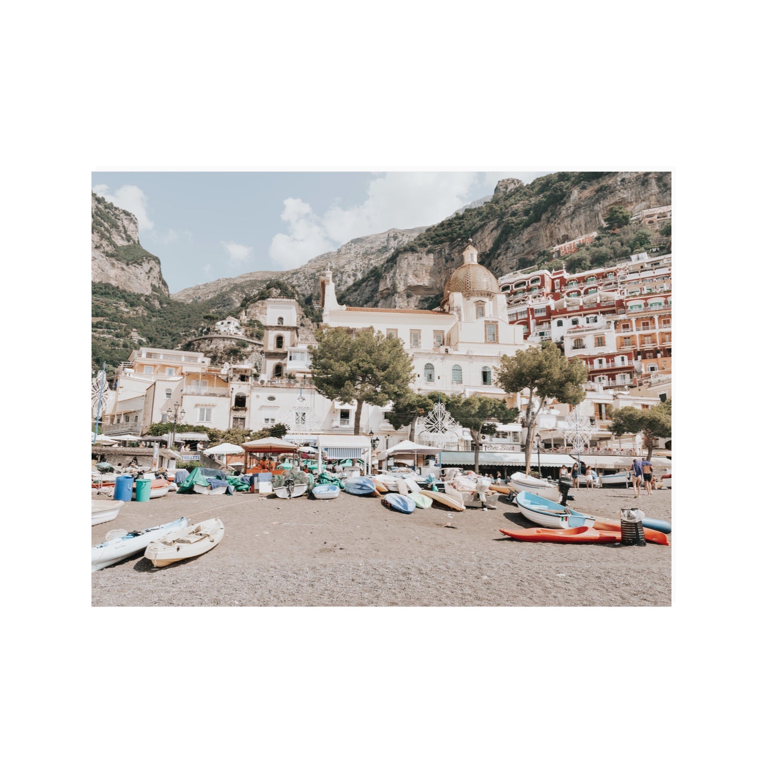 Pastel Paradise fine art print, Positano, Italy, 30 x 40 in, Unframed, Fine Art Canvas