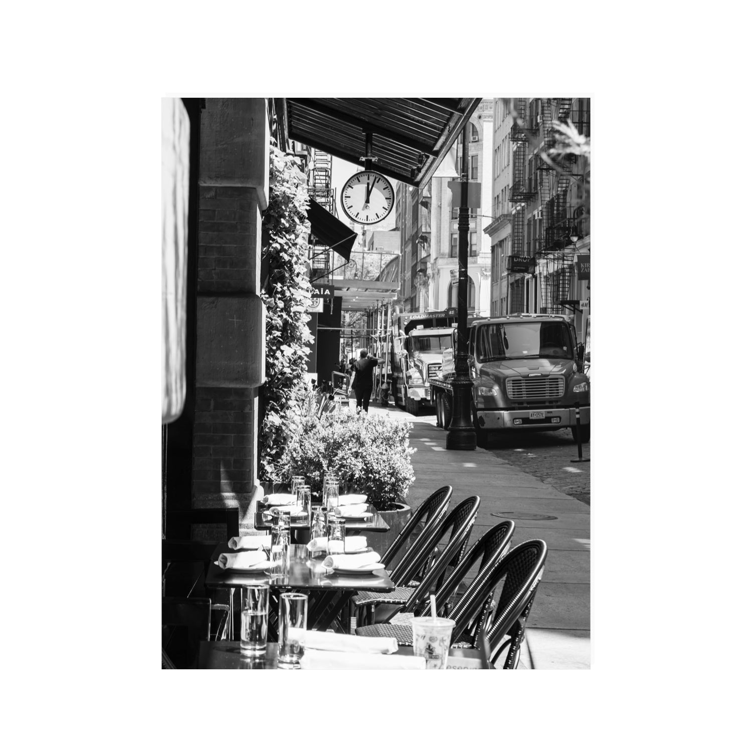 Mercer Street New York NYC Black & White wall art 30 x 40 in unframed fine art canvas