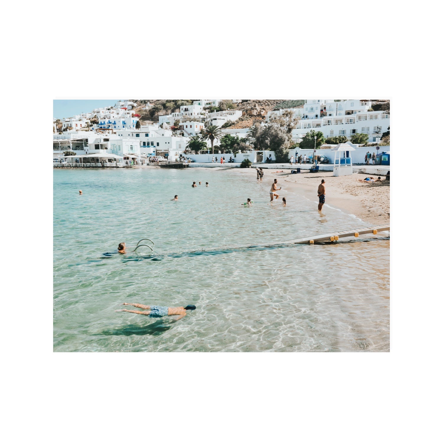 Bathe Yourself In Beauty Mykonos Greek island wall art 30 x 40 in unframed fine art canvas