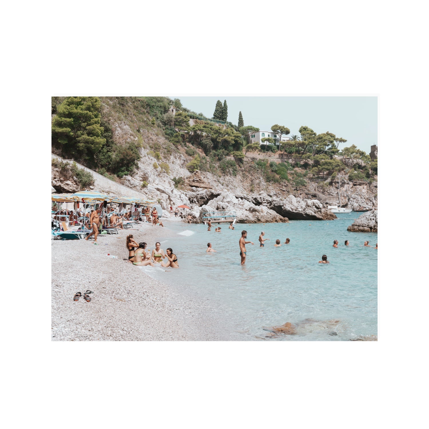 La Vacanza Amalfi Mediterranean wall art 30 x 40 in unframed fine art canvas