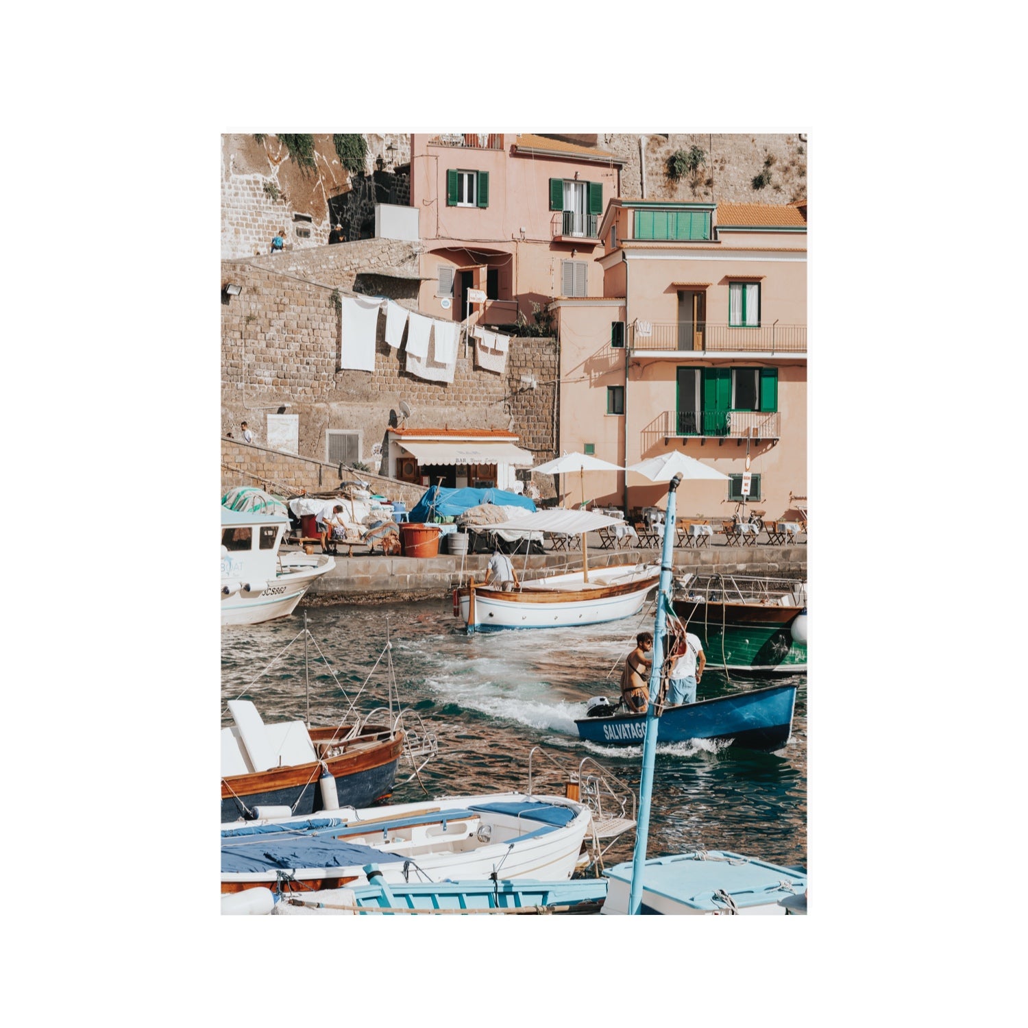 Coastal Carousel fine art print, Sorrento, Italy, 30 x 40 in, Unframed, Fine Art Canvas