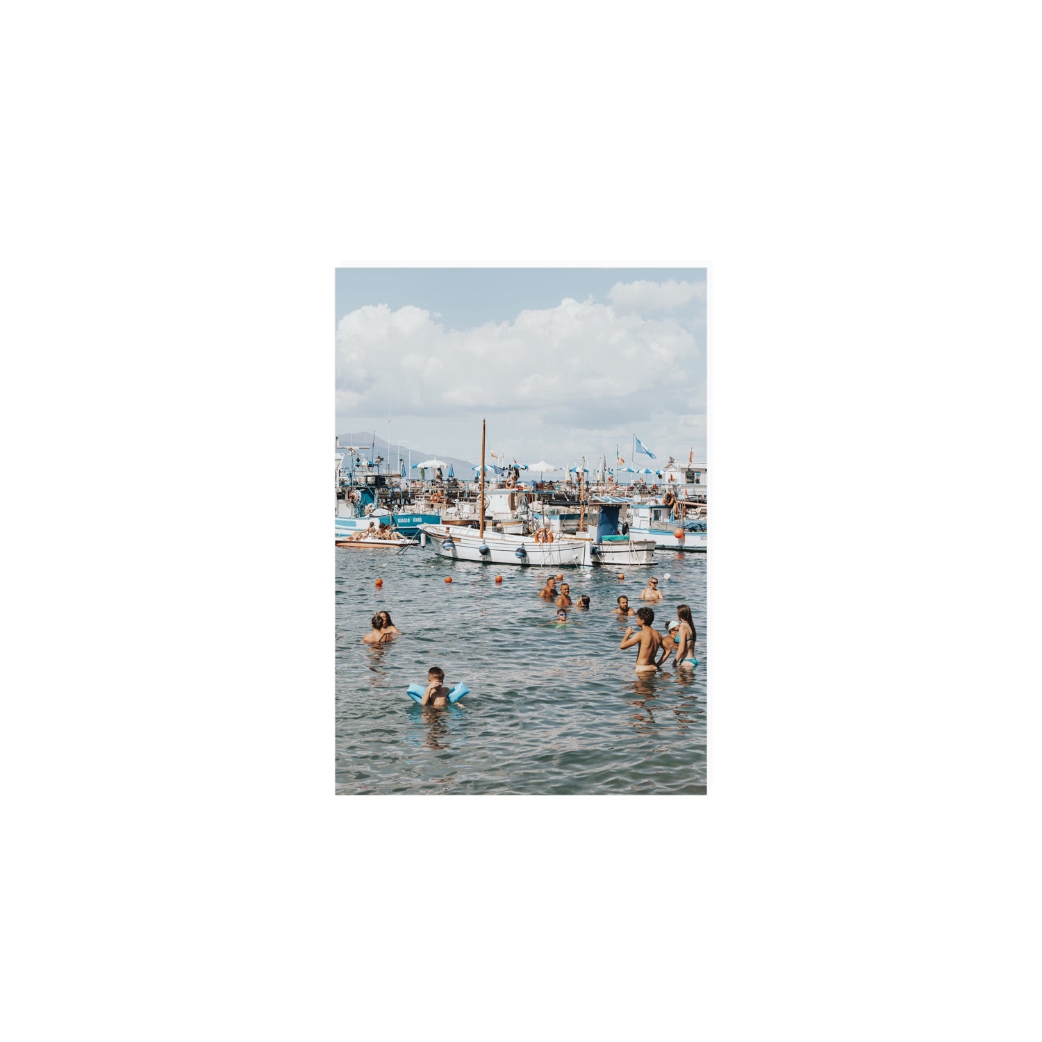 Vacanze Italiane Sorrento Italian coastal wall art A5, 21 x 14.8 cm unframed fine art print