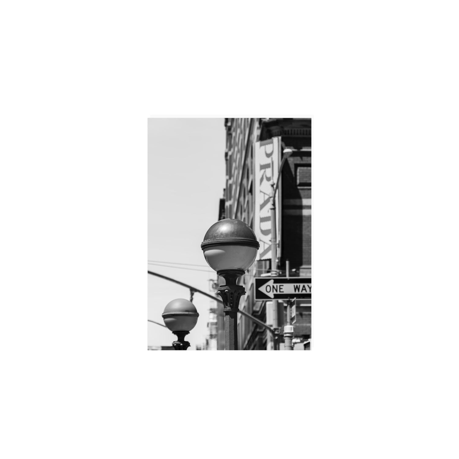 Subway Style New York NYC Black & White wall art A5, 21 x 14.8 cm unframed fine art print