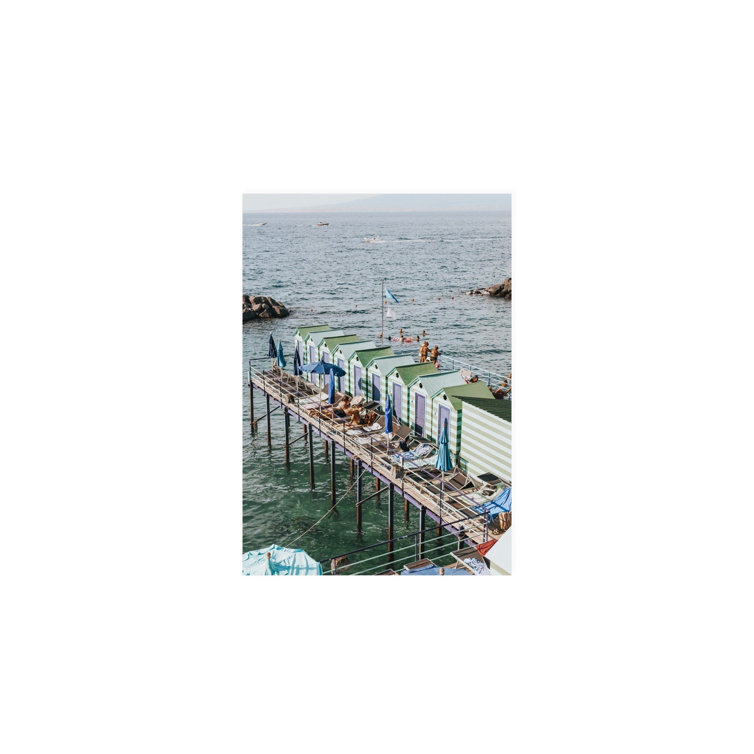 Cabine da Spiaggia fine art print, Sorrento, Italy, A5 · 21 x 14.8 cm, Unframed, Fine Art Print
