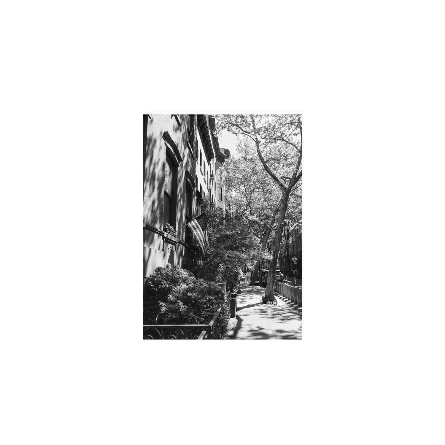 Urban Patriotism New York NYC Black & White wall art A5, 21 x 14.8 cm unframed fine art print