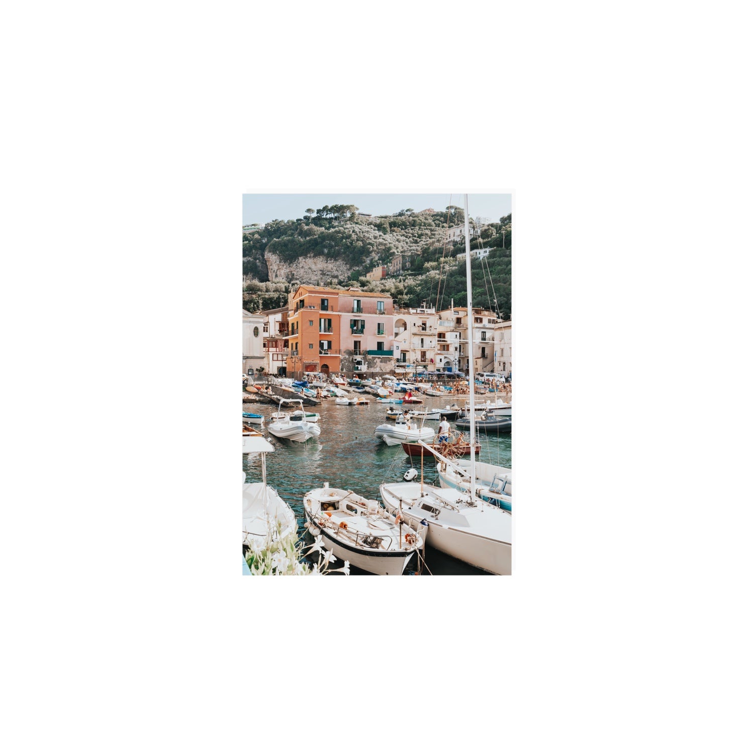 Marina Grande Sorrento coastal Italian wall art A5, 21 x 14.8 cm unframed fine art print