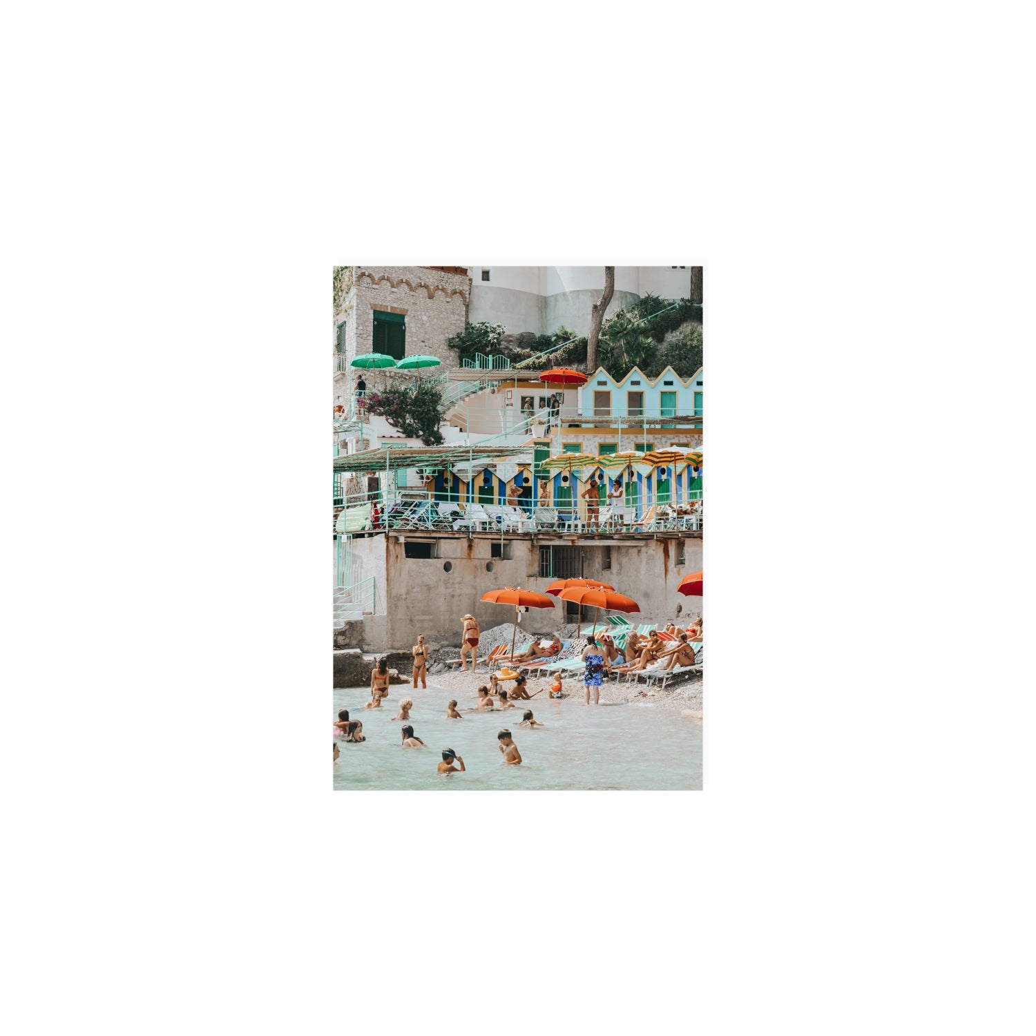 Kaleidoscope Capri coastal Mediterranean wall art A5, 21 x 14.8 cm unframed fine art print