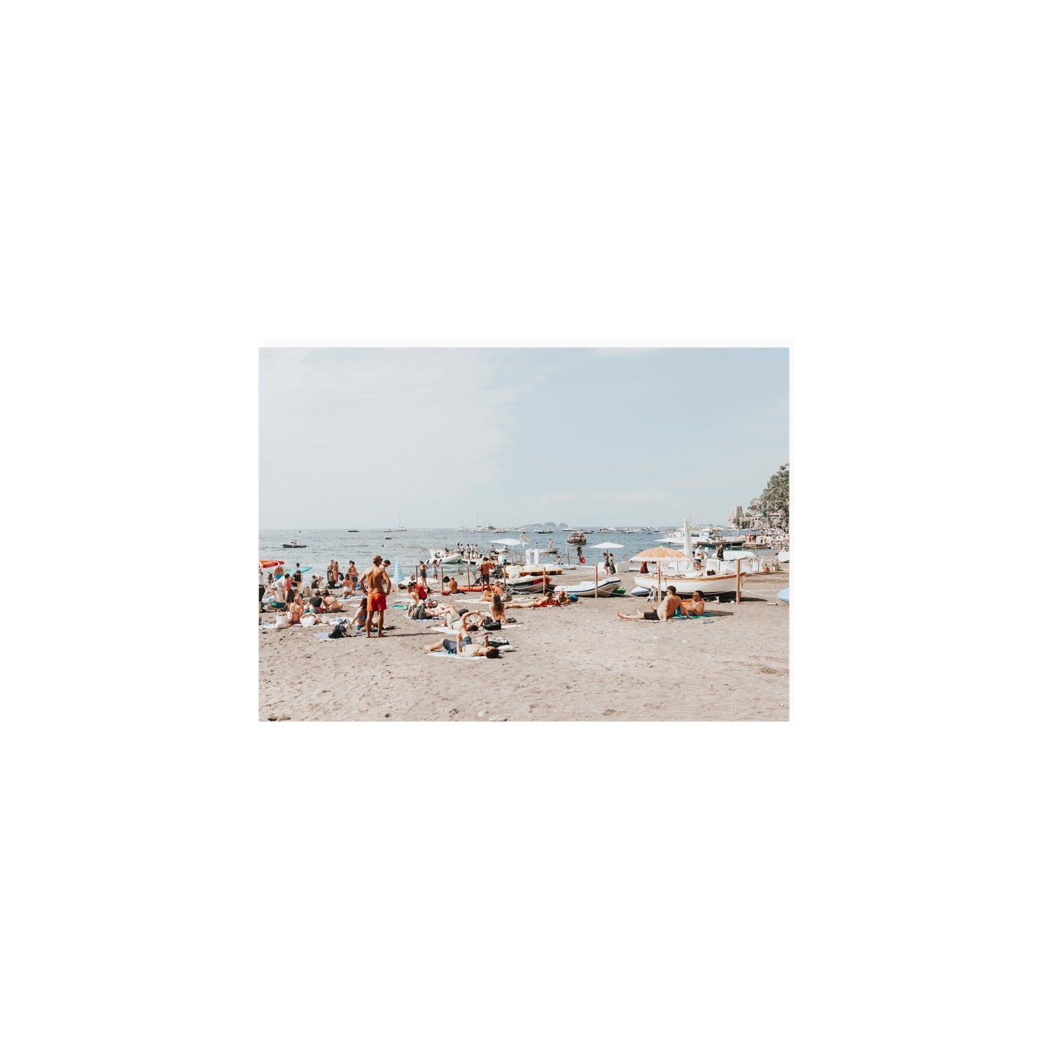 Beachy Vibes fine art print, Positano, Italy, A5 · 21 x 14.8 cm, Unframed, Fine Art Print
