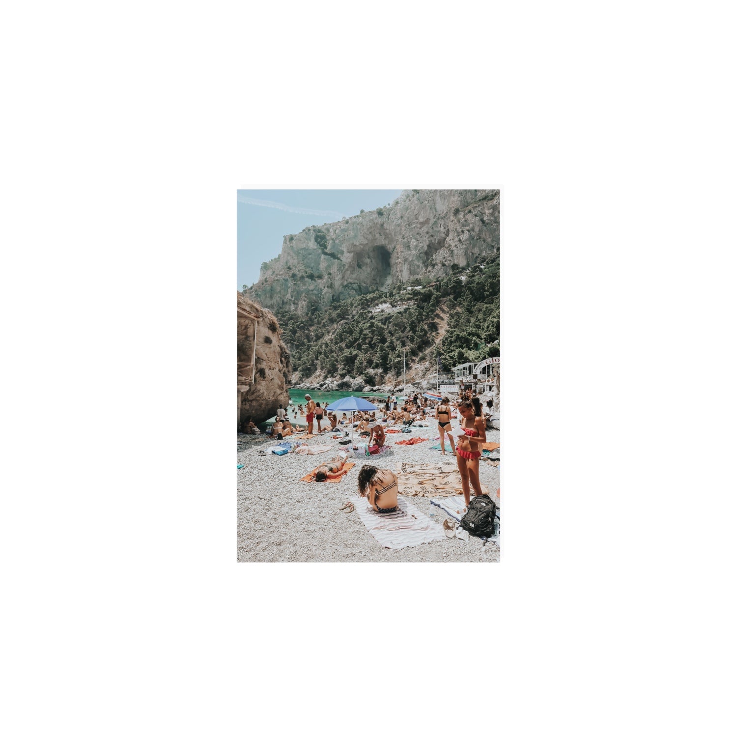 Marina Piccola Capri Mediterranean wall art A5, 21 x 14.8 cm unframed fine art print