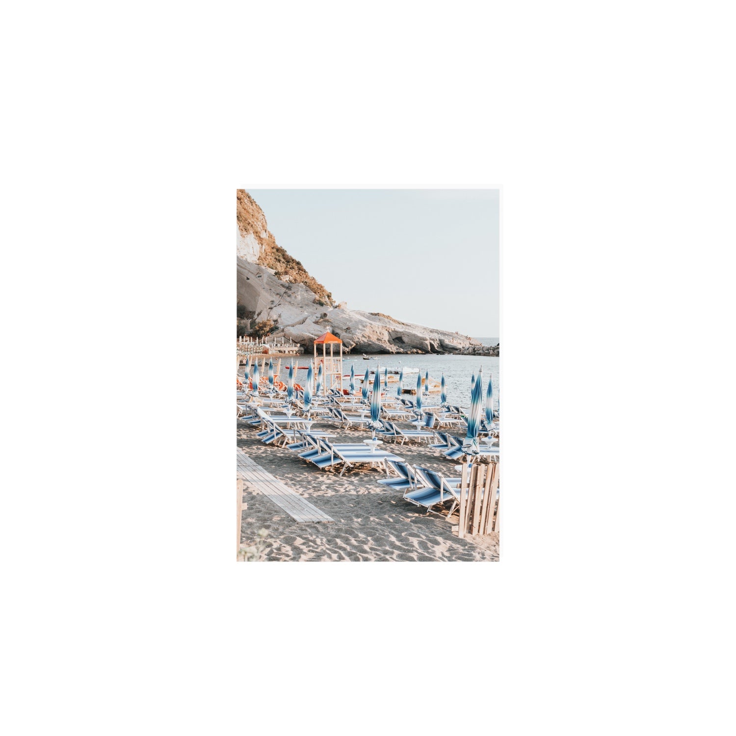 The Golden Hour Ischia Italian coastal wall art A5, 21 x 14.8 cm unframed fine art print