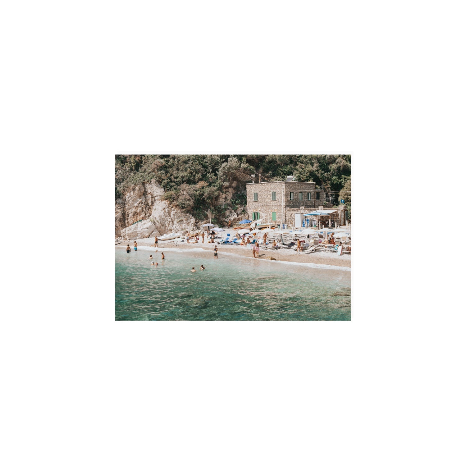 Secluded Sanctuary Nerano Italian Mediterranean decor wall art A5, 21 x 14.8 cm unframed fine art print