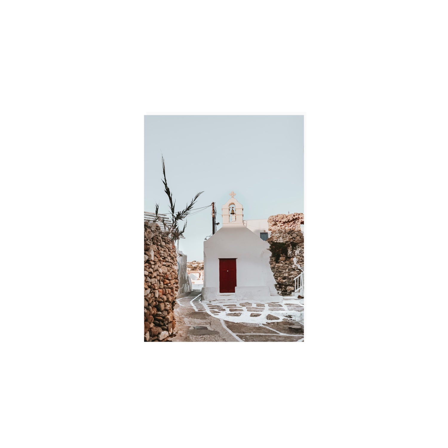 Little Chapel Mykonos Greek island wall art A5, 21 x 14.8 cm unframed fine art print