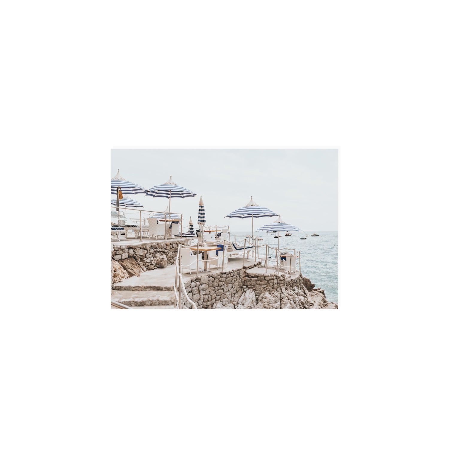 Ombrelloni fine art print, Positano, Italy, A5 · 21 x 14.8 cm, Unframed, Fine Art Print