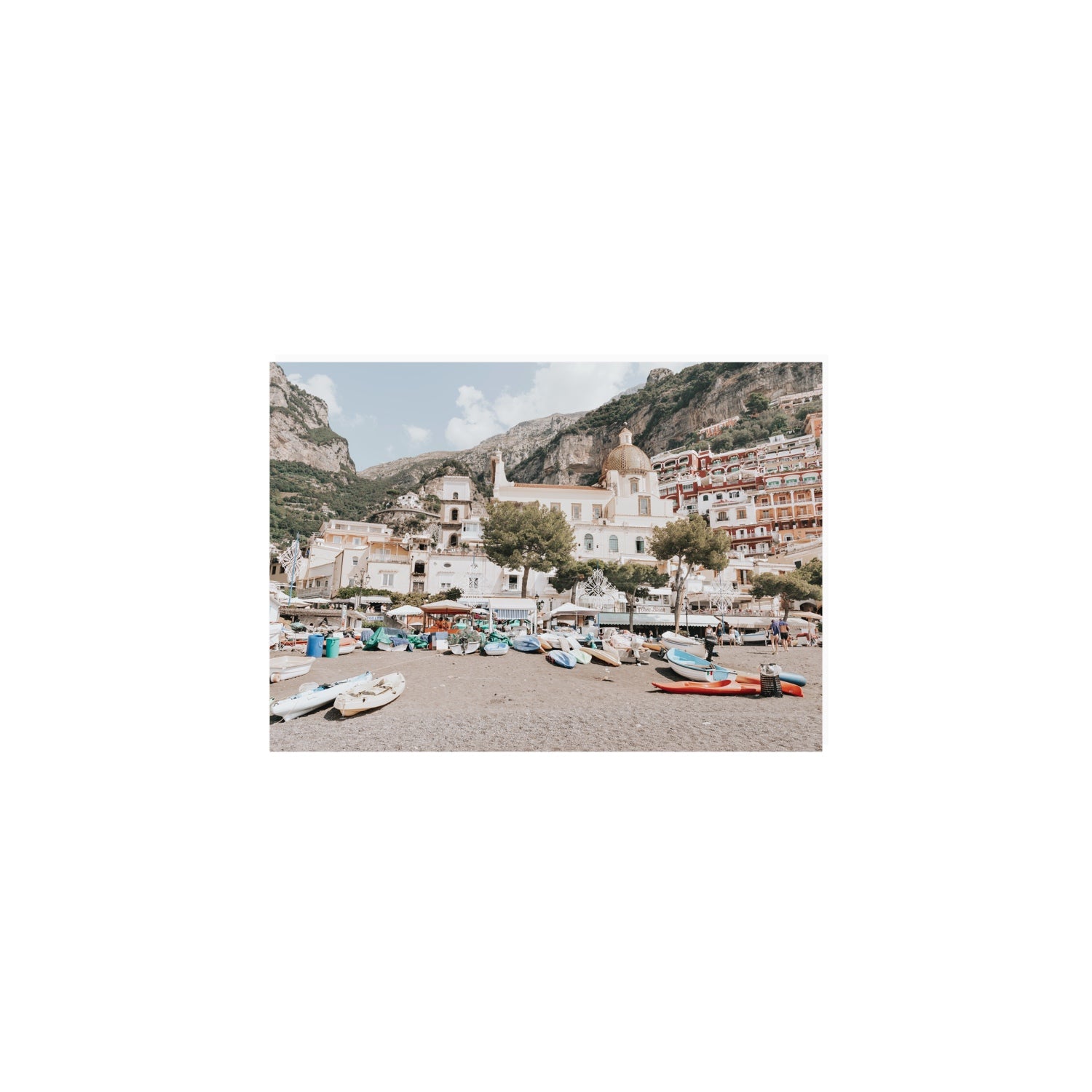 Pastel Paradise fine art print, Positano, Italy, A5 · 21 x 14.8 cm, Unframed, Fine Art Print