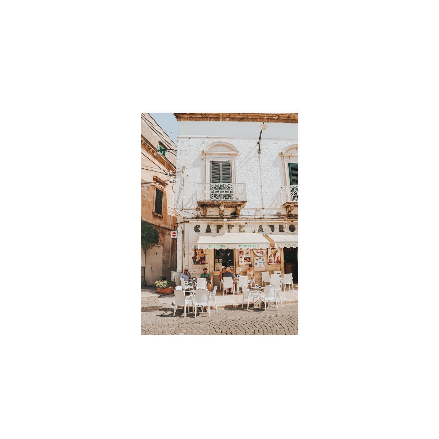 Cafe Ostuni Puglia Café Ostuni Italian wall art A5, 21 x 14.8 cm unframed fine art print