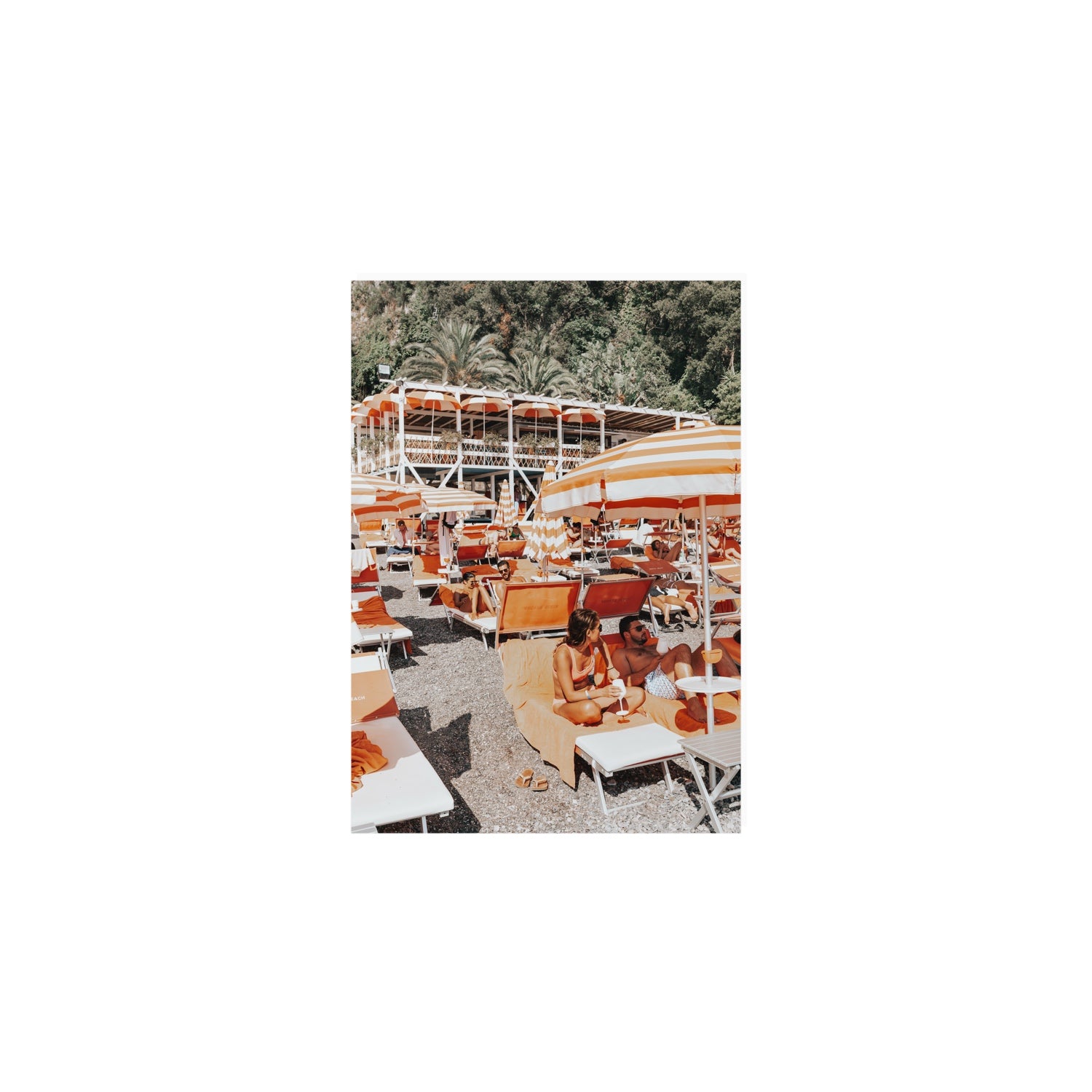 Lounging In Lido fine art print, Positano, Italy, A5 · 21 x 14.8 cm, Unframed, Fine Art Print