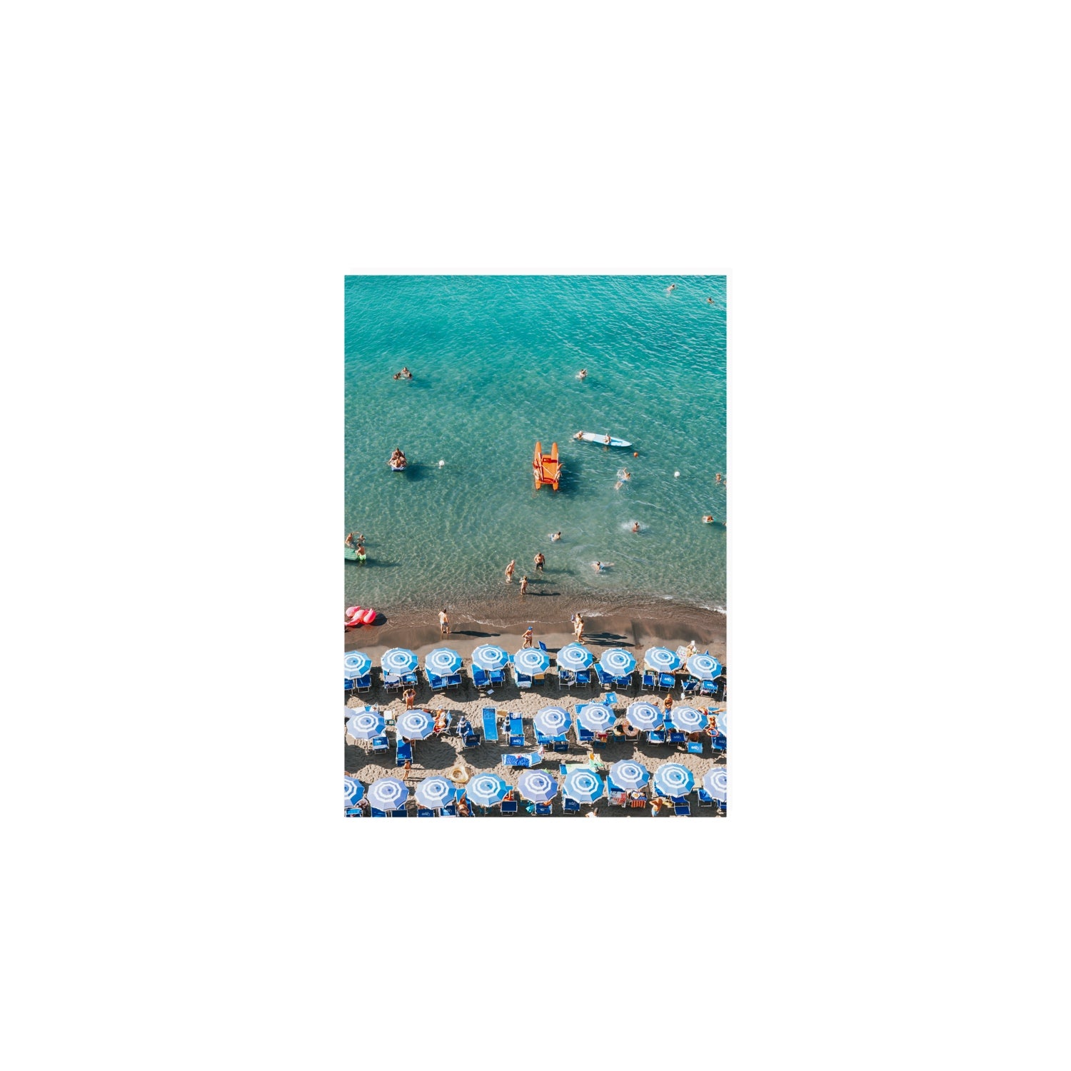 Aquamarine Oasis Sorrento Italian coastal wall art A5, 21 x 14.8 cm unframed fine art print