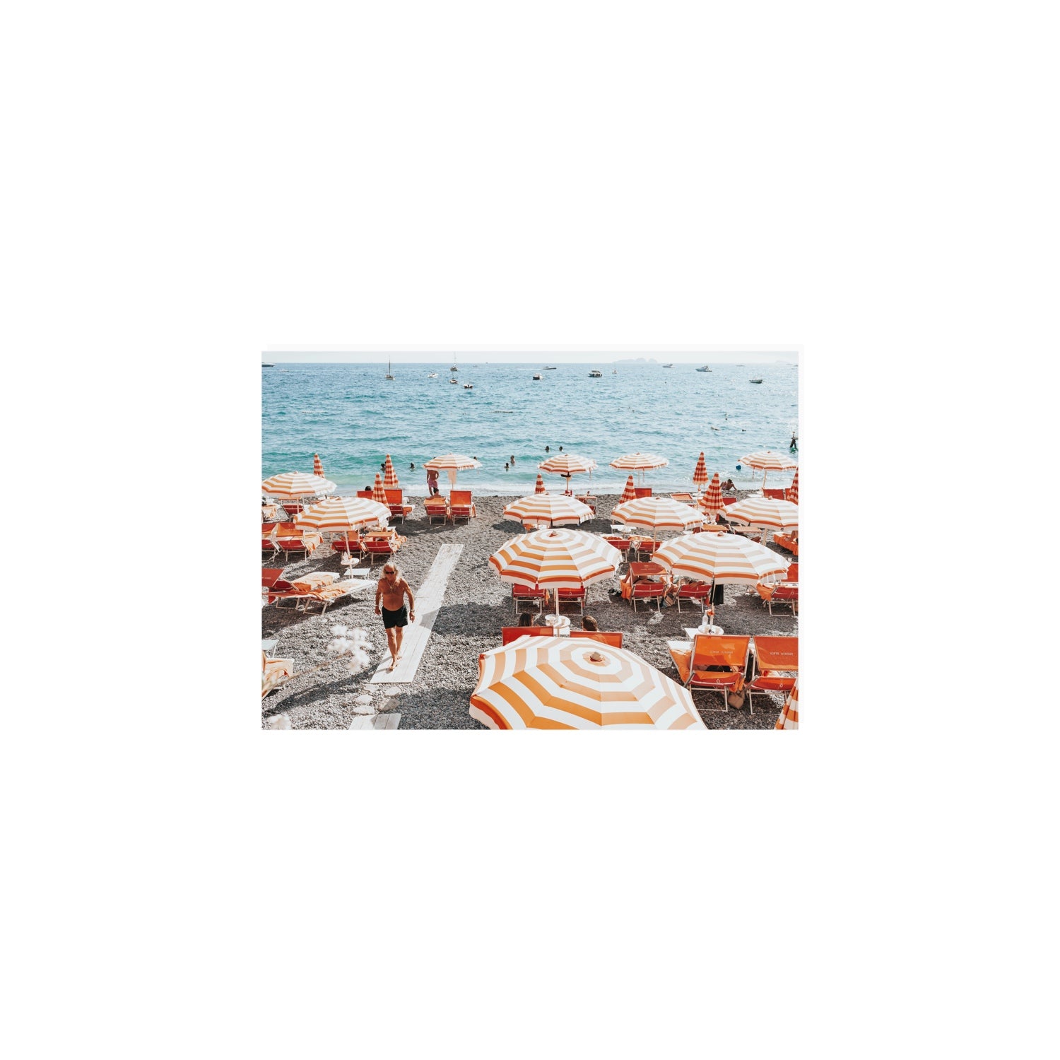 Shoreline Strut Positano wall art A5, 21 x 14.8 cm unframed fine art print