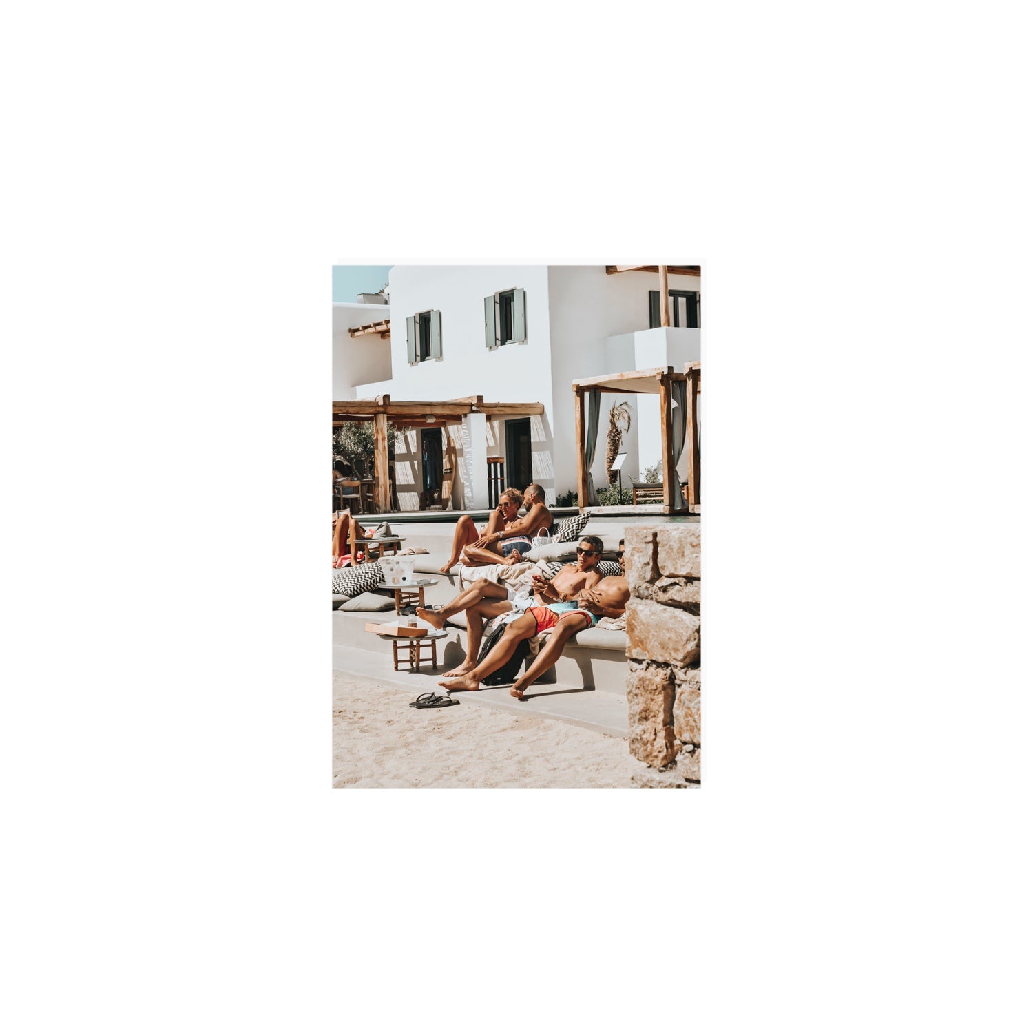 Style That Sizzles Mykonos Greek island wall art A5, 21 x 14.8 cm unframed fine art print