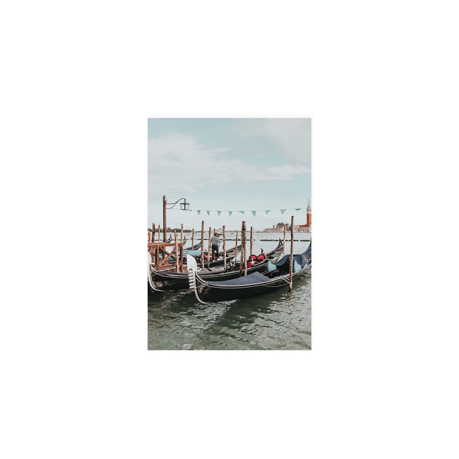 The Gondolier Venice Gondola Italian wall art A5, 21 x 14.8 cm unframed fine art print