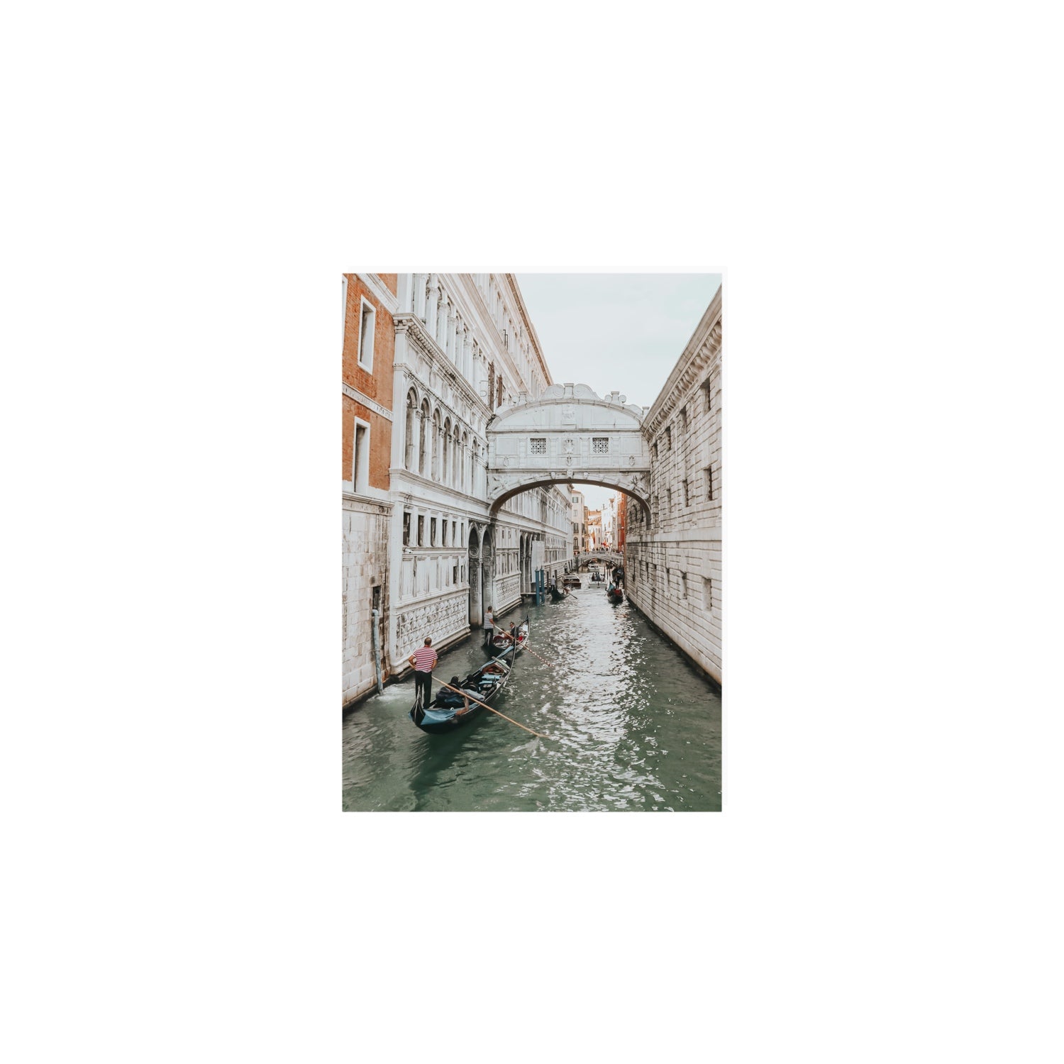 Bridge of Sighs Venice Gondola Italian wall art A5, 21 x 14.8 cm unframed fine art print