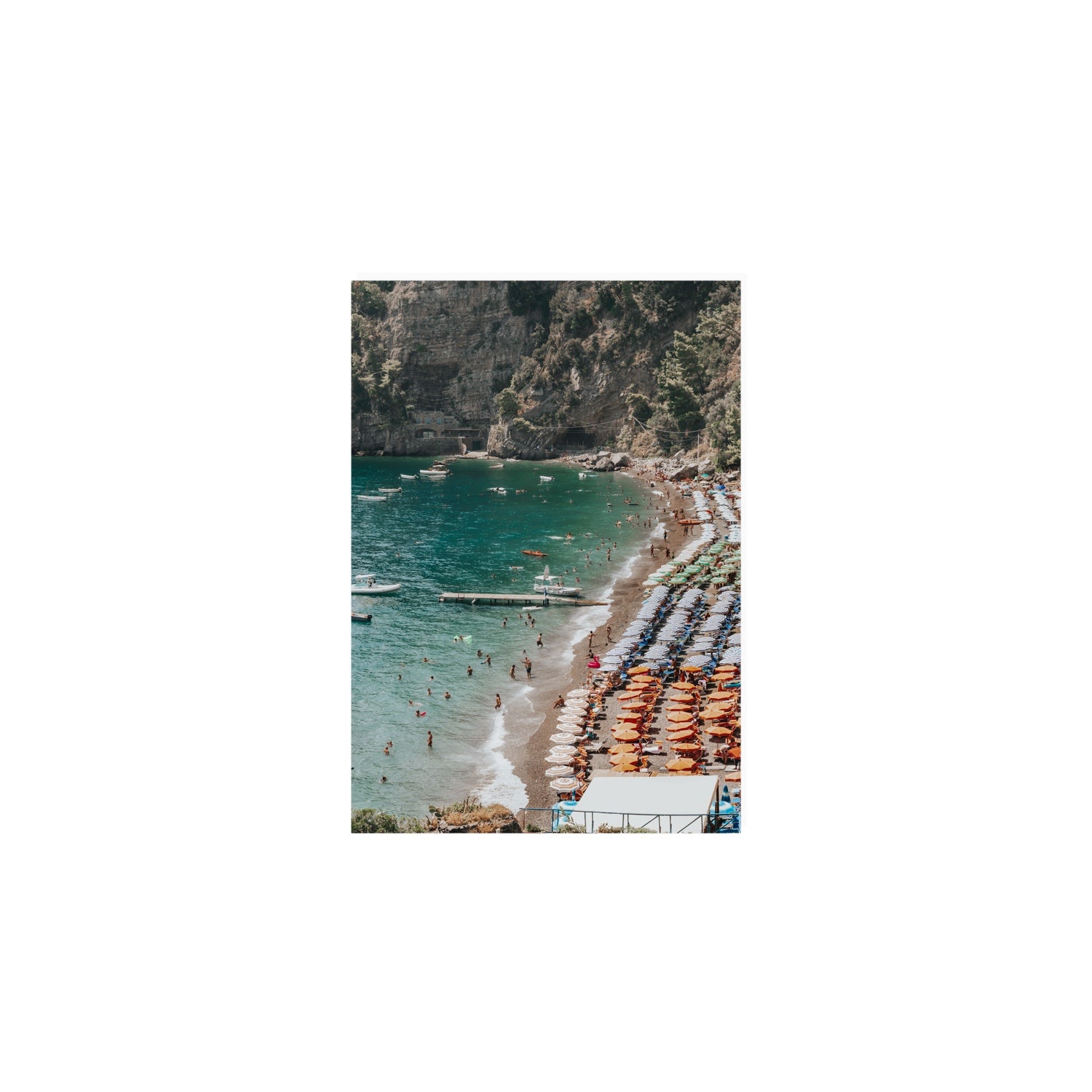 Parasol Panorama fine art print, Positano, Italy, A5 · 21 x 14.8 cm, Unframed, Fine Art Print