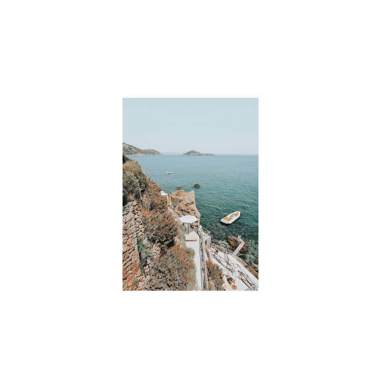 Front Row Seat Tuscany coastal wall art A5, 21 x 14.8 cm unframed fine art print