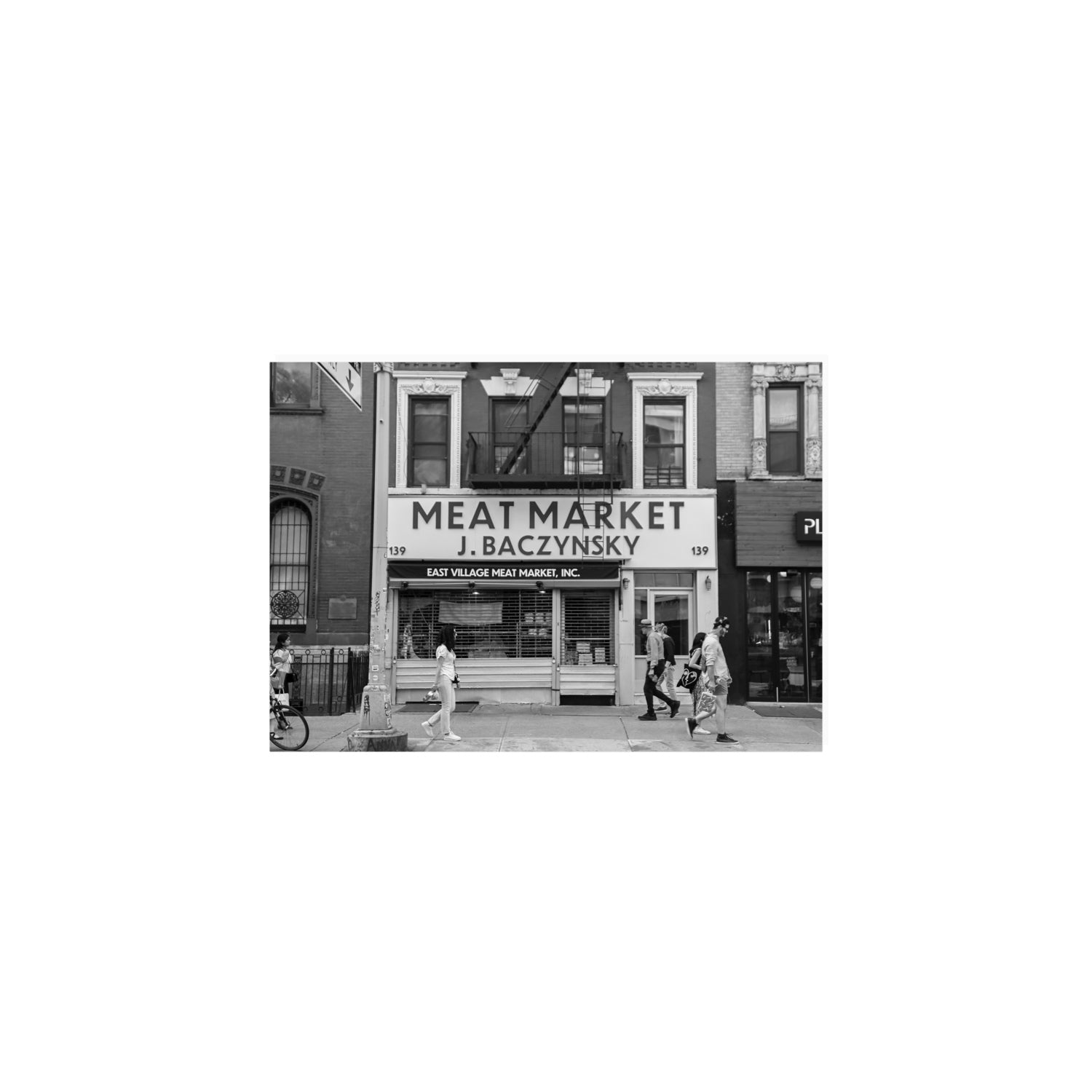 Meat District New York NYC Black & White wall art A5, 21 x 14.8 cm unframed fine art print