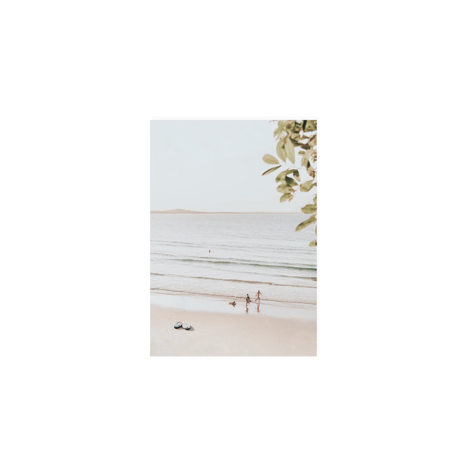 Walking On Sunshine fine art print, Noosa, Australia, coastal scenes artwork, A5 · 21 x 14.8 cm, Unframed, Fine Art Print