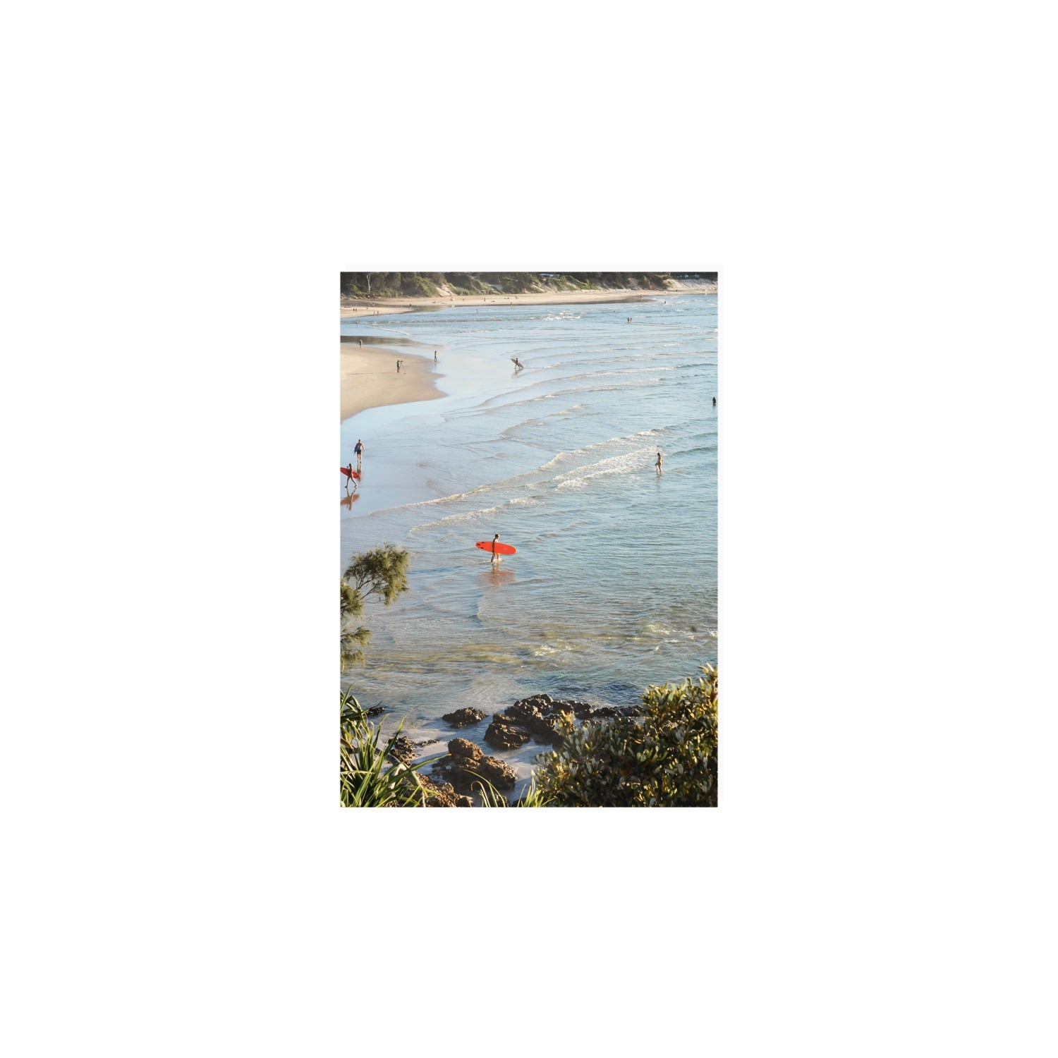 Seclusion Byron Bay Surf coastal wall art A5, 21 x 14.8 cm unframed fine art print