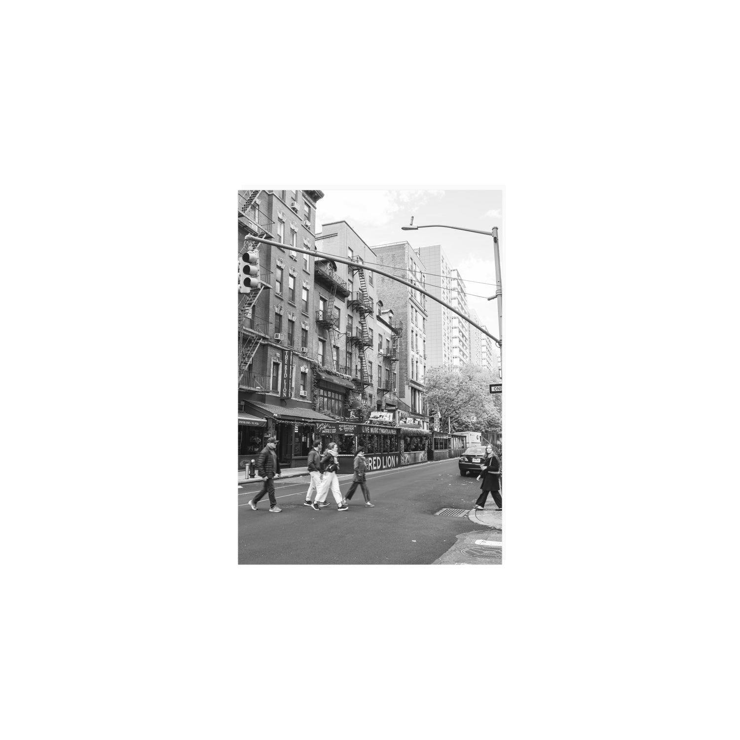 Spectral Streets New York NYC Black & White wall art A5, 21 x 14.8 cm unframed fine art print