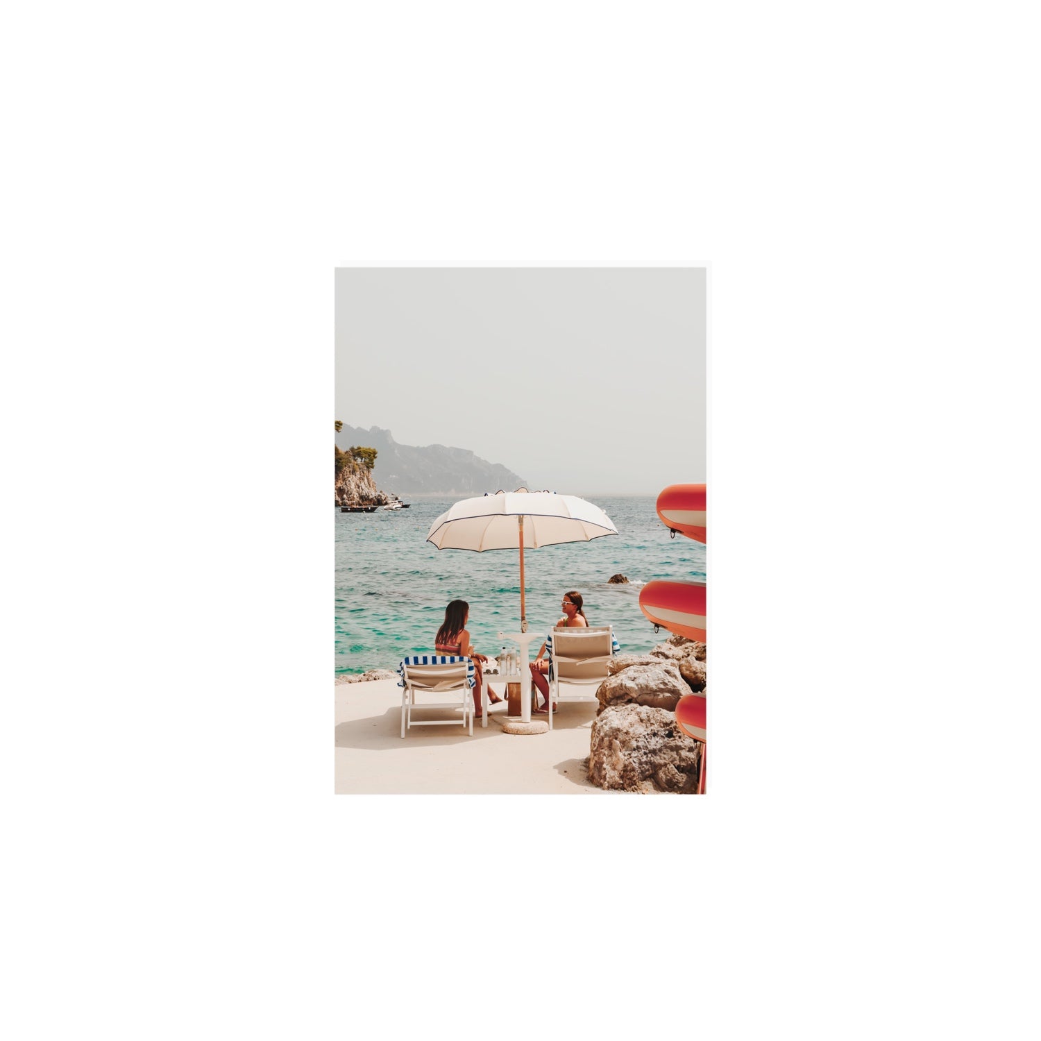 Salty Banter Amalfi Mediterranean wall art A5, 21 x 14.8 cm unframed fine art print