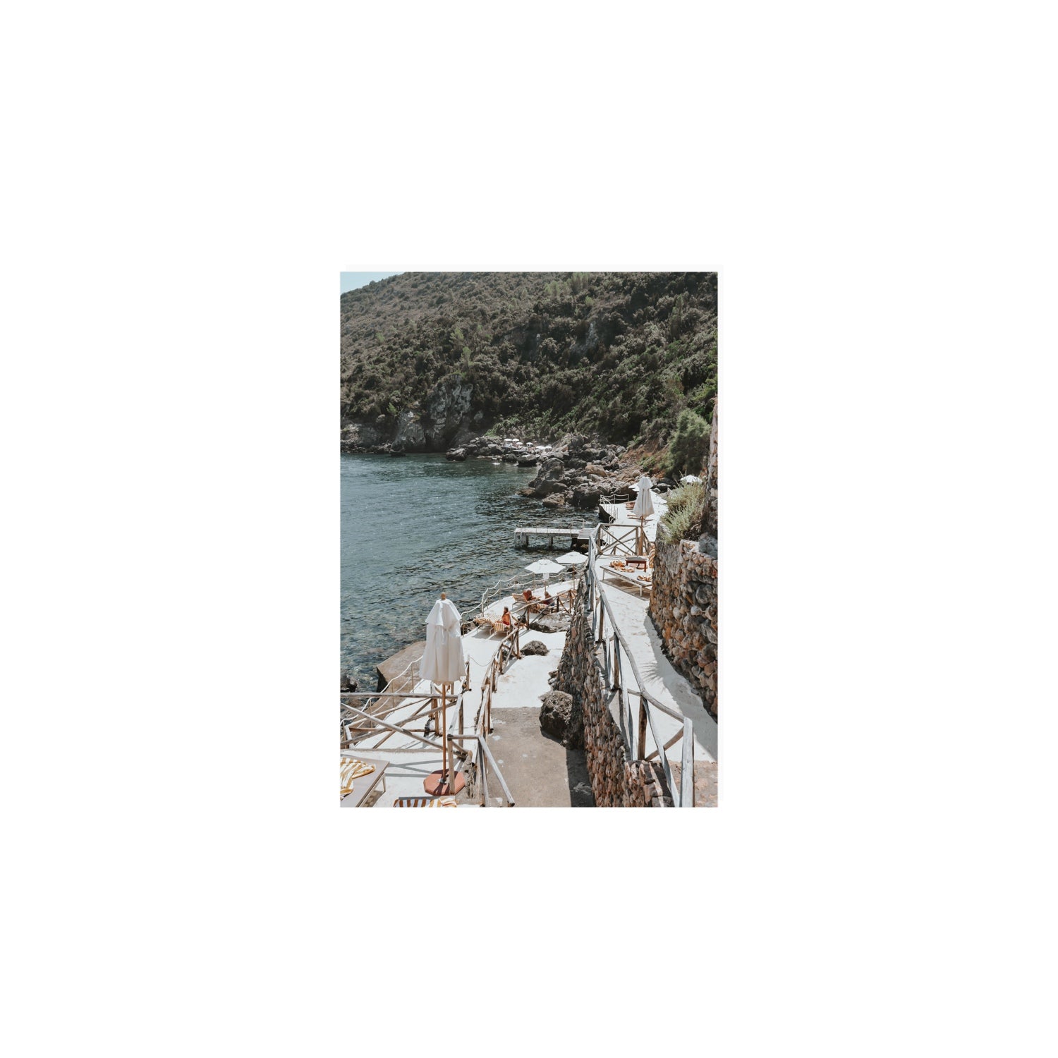 L'Estate Tuscany coastal Italian wall art A5, 21 x 14.8 cm unframed fine art print