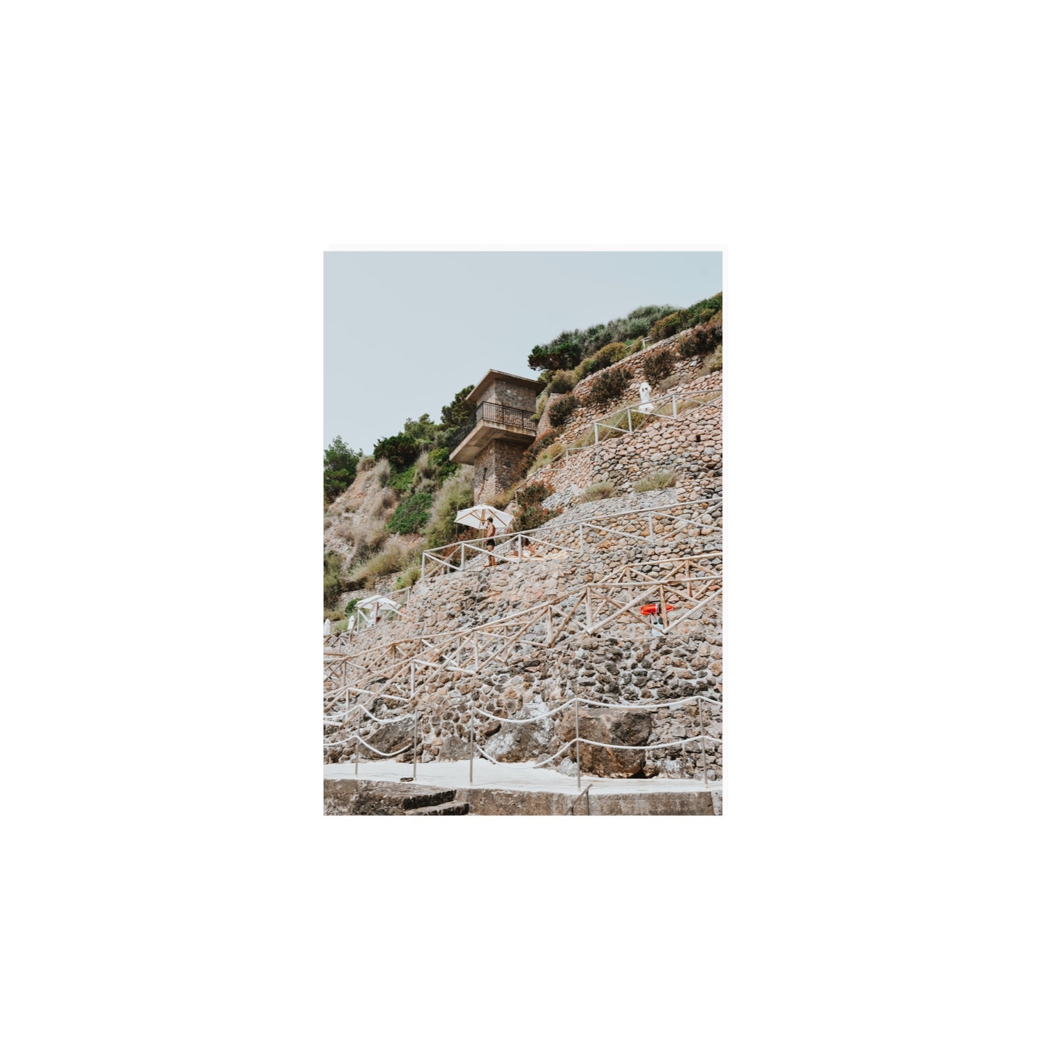 Solitude by the Sea Tuscany coastal Italian wall art A4, 29.7 x 21 cm unframed fine art print