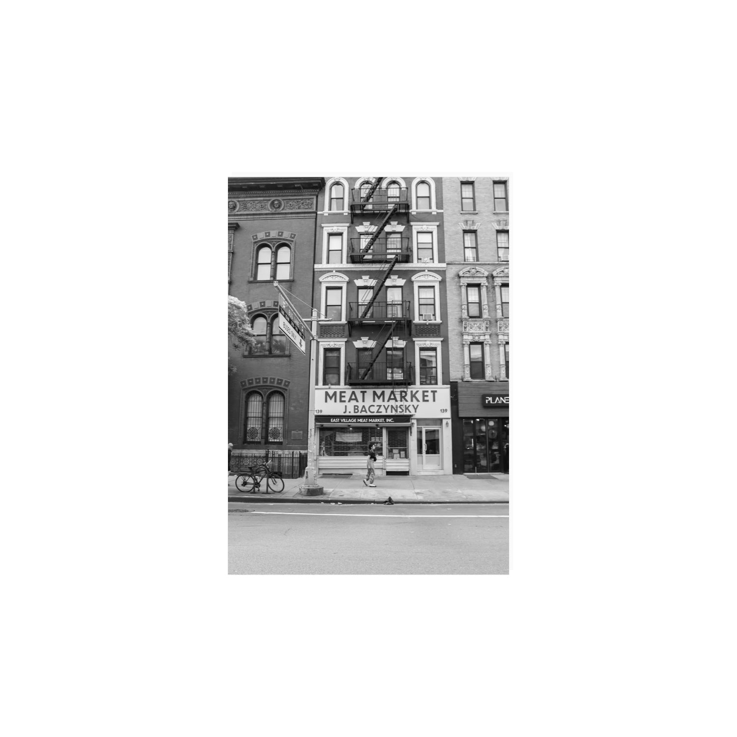 Vertical Village New York NYC Black & White wall art A4, 29.7 x 21 cm unframed fine art print